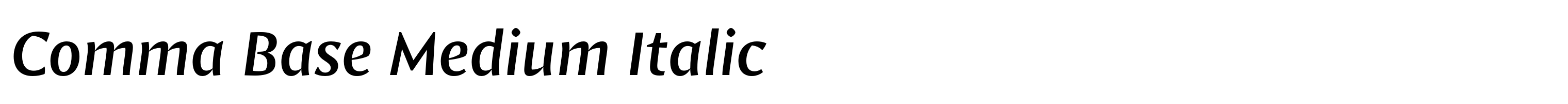 Comma Base Medium Italic
